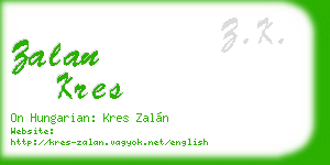 zalan kres business card
